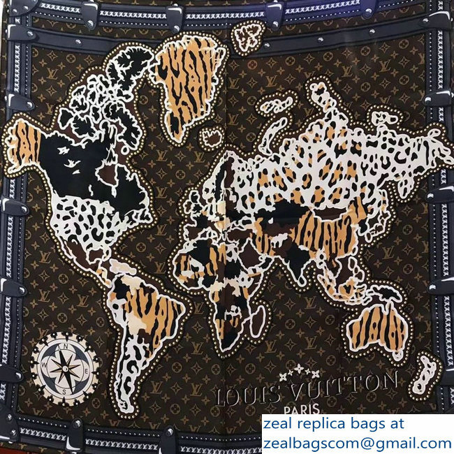 Louis Vuitton Square Silk Scarf 01 2018 - Click Image to Close