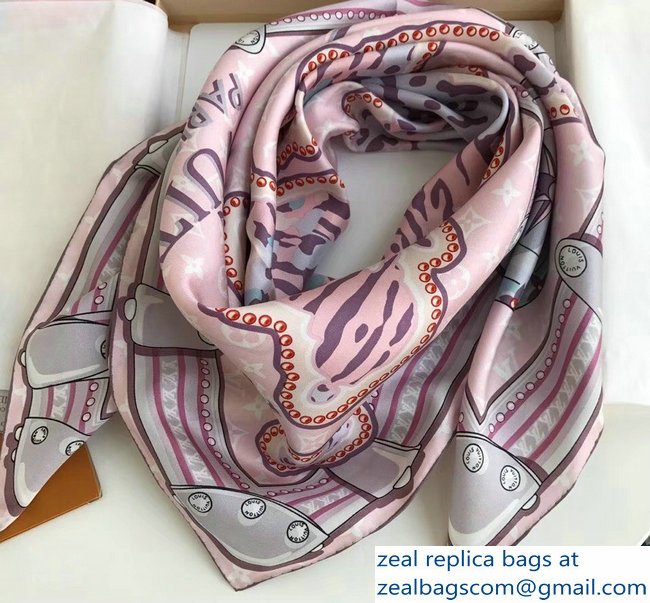 Louis Vuitton Square Silk Scarf 02 2018 - Click Image to Close