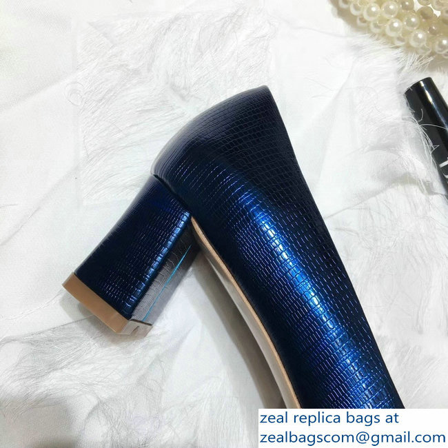 Miu Miu Heel 5.5cm Glitter Pumps Blue 2018