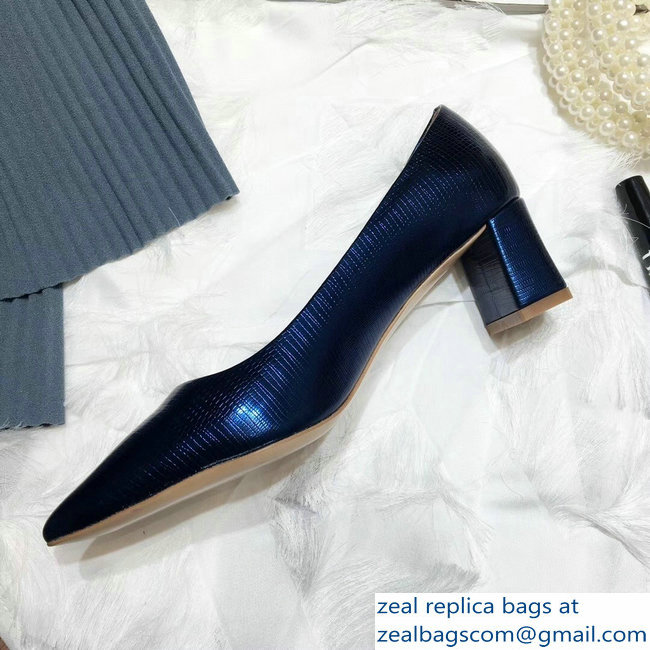 Miu Miu Heel 5.5cm Glitter Pumps Blue 2018 - Click Image to Close