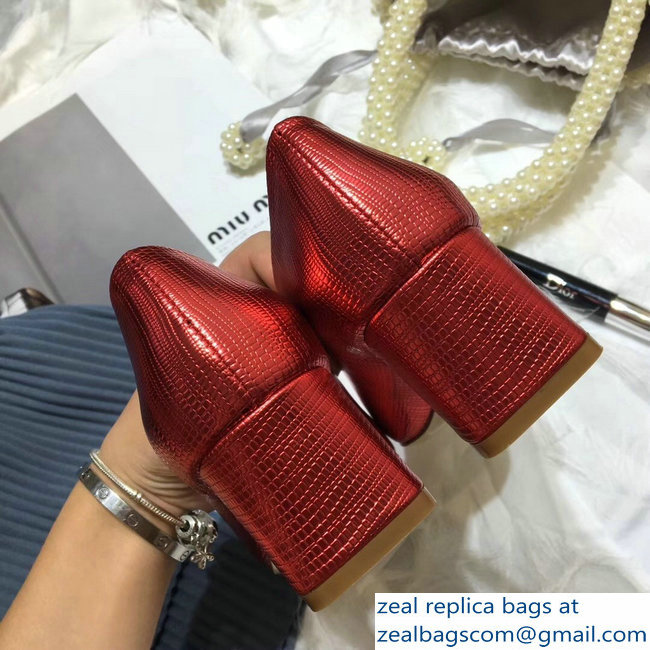 Miu Miu Heel 5.5cm Glitter Pumps Red 2018
