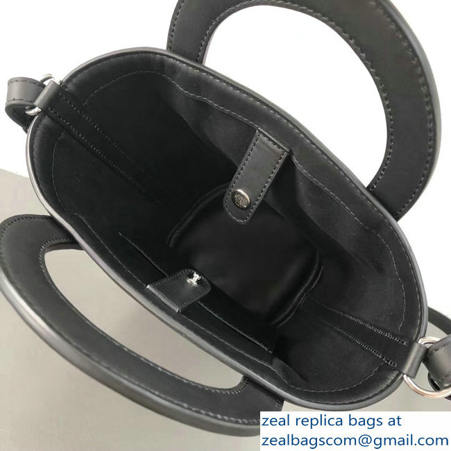 Moynat Fleur Bucket Bag Black in Canvas and Leather