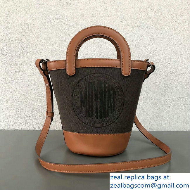 Moynat Fleur Bucket Bag Brown in Canvas and Leather - Click Image to Close