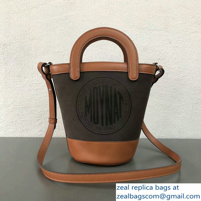 Moynat Fleur Bucket Bag Brown in Canvas and Leather