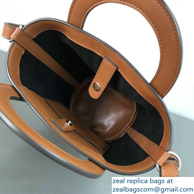 Moynat Fleur Bucket Bag Brown in Canvas and Leather - Click Image to Close