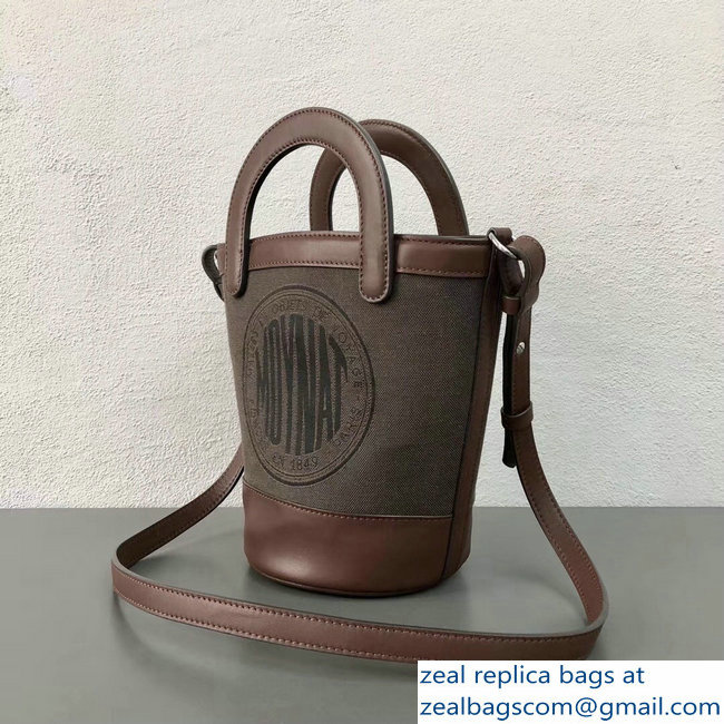 Moynat Fleur Bucket Bag in Coffee Canvas and Leather - Click Image to Close