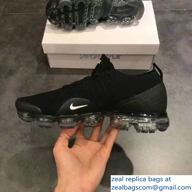 Nike Air VaporMax Flyknit 2 Running Sneakers Black/White