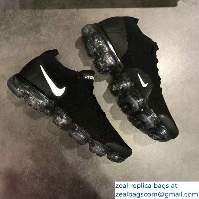 Nike Air VaporMax Flyknit 2 Running Sneakers Black/White