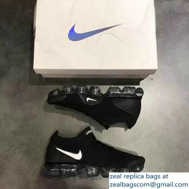 Nike Air VaporMax Flyknit 2 Running Sneakers Black/White - Click Image to Close