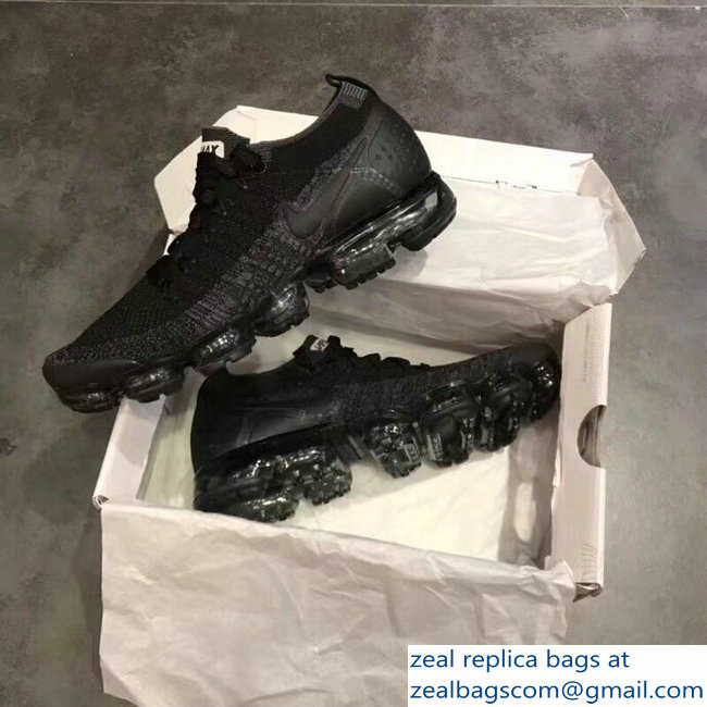 Nike Air VaporMax Flyknit 2 Running Sneakers Black - Click Image to Close