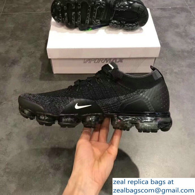 Nike Air VaporMax Flyknit 2 Running Sneakers Black - Click Image to Close