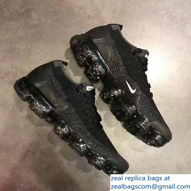 Nike Air VaporMax Flyknit 2 Running Sneakers Black - Click Image to Close