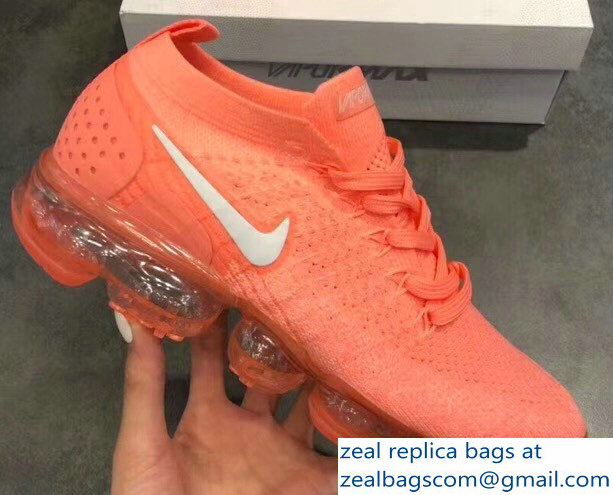 Nike Air VaporMax Flyknit 2 Running Sneakers Orange