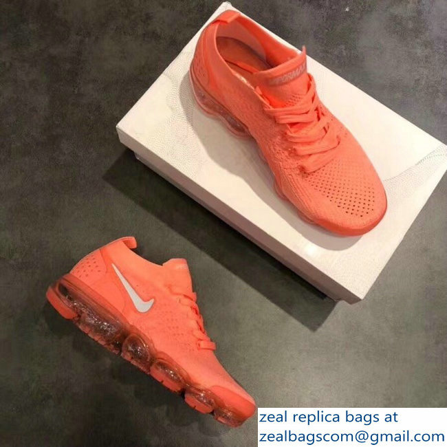 Nike Air VaporMax Flyknit 2 Running Sneakers Orange