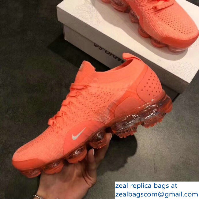 Nike Air VaporMax Flyknit 2 Running Sneakers Orange - Click Image to Close