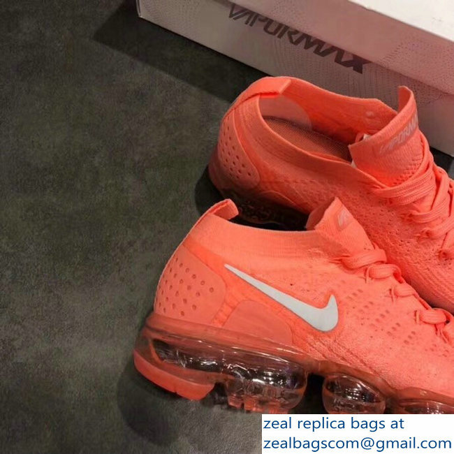 Nike Air VaporMax Flyknit 2 Running Sneakers Orange - Click Image to Close