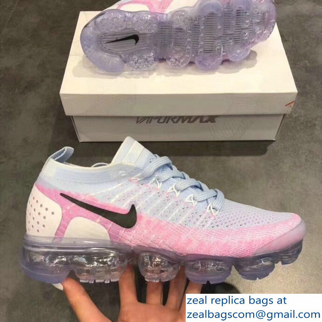 Nike Air VaporMax Flyknit 2 Running Sneakers Pink - Click Image to Close