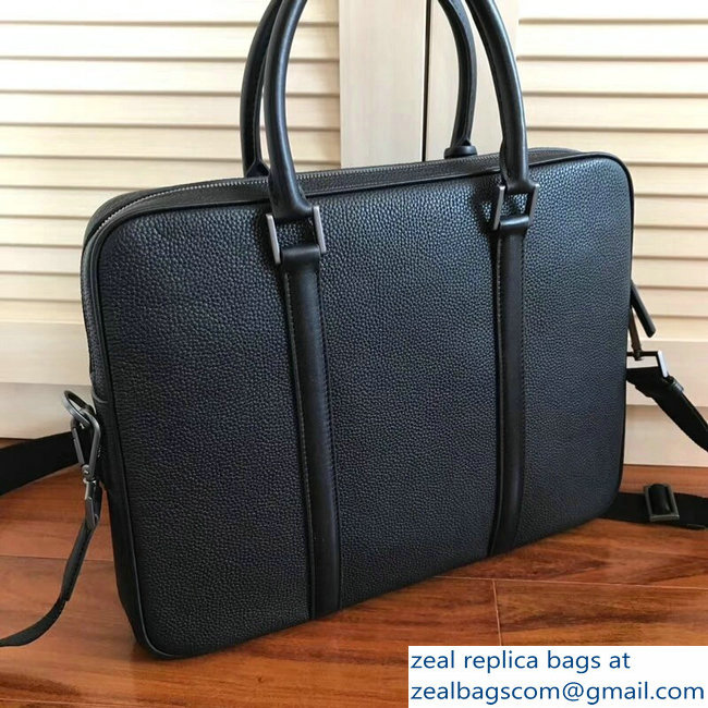 Prada Calf Leather Briefcase Bag 2VE368 Black - Click Image to Close