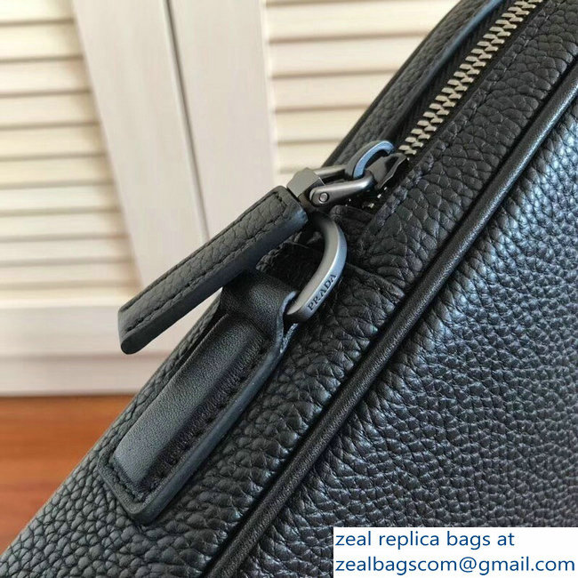 Prada Calf Leather Briefcase Bag 2VE368 Black - Click Image to Close