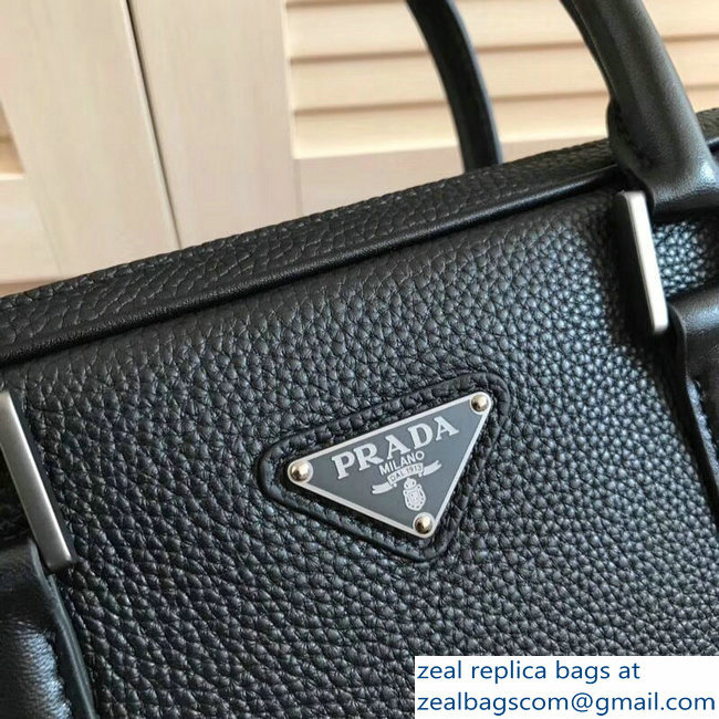 Prada Calf Leather Briefcase Bag 2VE368 Black