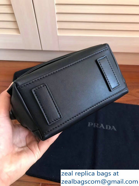 Prada Calf Leather Shoulder Bag 2VD016 Black 2018 - Click Image to Close