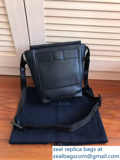 Prada Calf Leather Shoulder Bag 2VD016 Black 2018