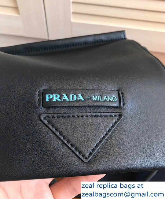 Prada Calf Leather Shoulder Bag 2VD016 Black 2018