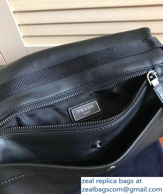 Prada Calf Leather Shoulder Bag 2VH058 Black 2018