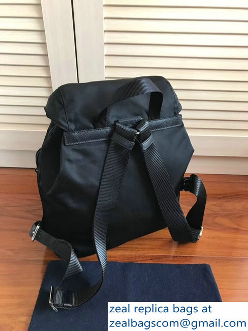 Prada Fabric Backpack Bag 1BZ005 Black 2018