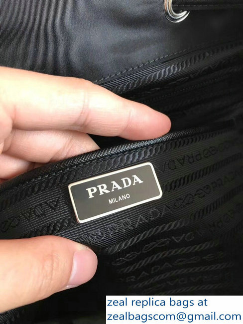 Prada Fabric Backpack Bag 1BZ005 Black 2018 - Click Image to Close