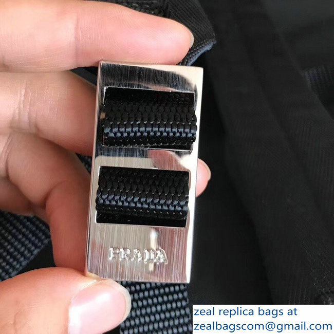 Prada Fabric Backpack Bag BZ0026 Black 2018 - Click Image to Close