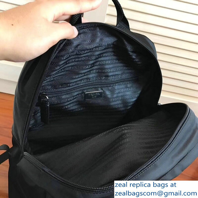 Prada Fabric Backpack Bag BZ0026 Black 2018 - Click Image to Close