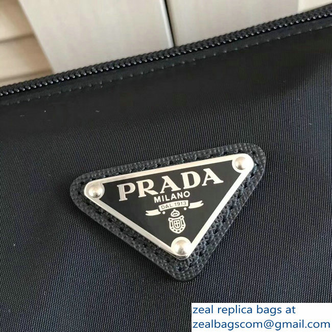 Prada Fabric Messenger Shoulder Bag 1BD671 Black 2018