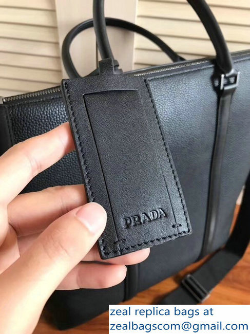 Prada Leather Briefcase Bag 2G085 Black - Click Image to Close