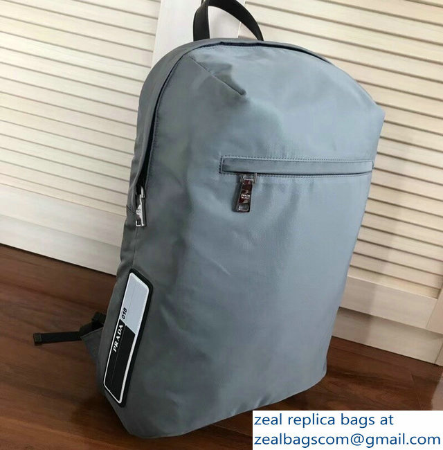 Prada Nylon Backpack Bag 2VZ021 Gray 2018 - Click Image to Close