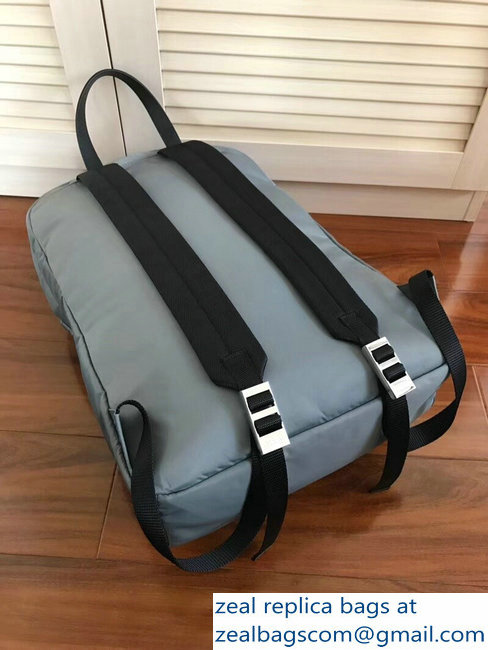 Prada Nylon Backpack Bag 2VZ021 Gray 2018