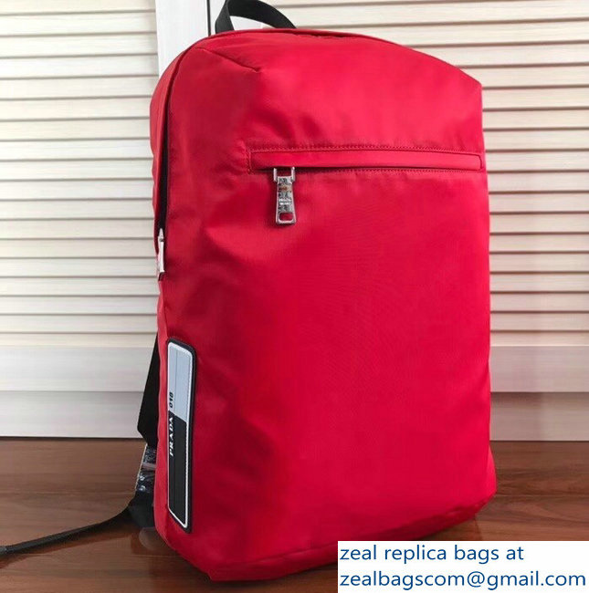Prada Nylon Backpack Bag 2VZ021 Red 2018 - Click Image to Close