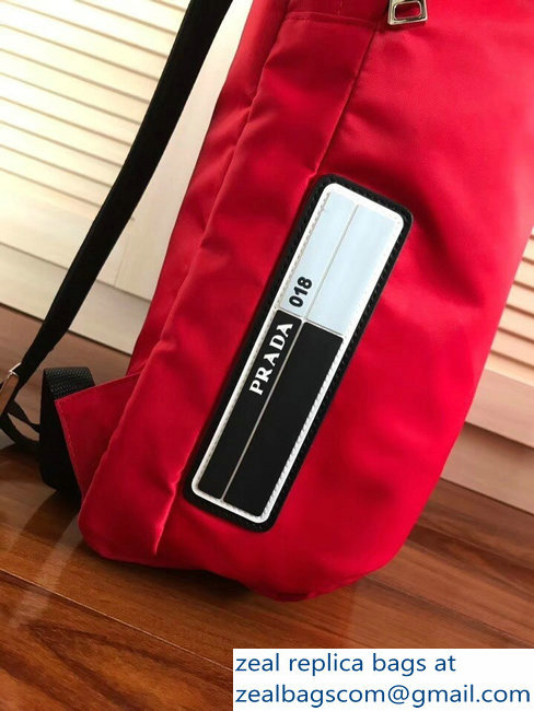 Prada Nylon Backpack Bag 2VZ021 Red 2018