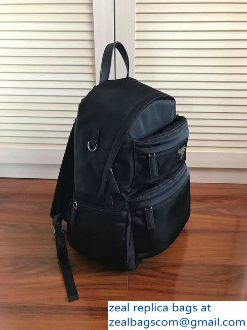 Prada Nylon Backpack Bag 2VZ025 Black 2018 - Click Image to Close