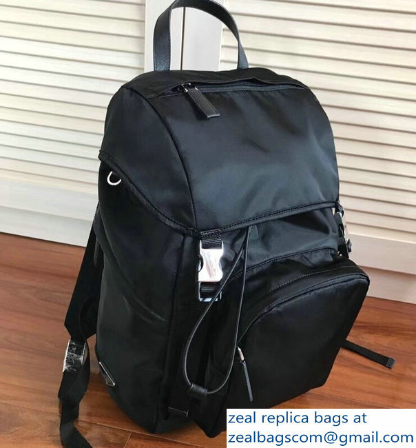 Prada Nylon Backpack Bag 2VZ135 Black 2018 - Click Image to Close