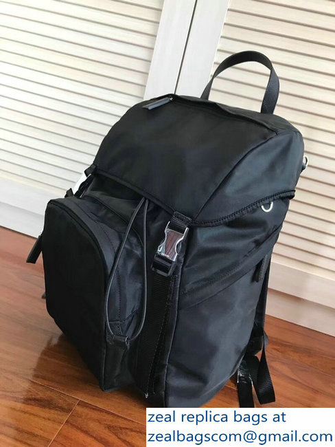 Prada Nylon Backpack Bag 2VZ135 Black 2018 - Click Image to Close