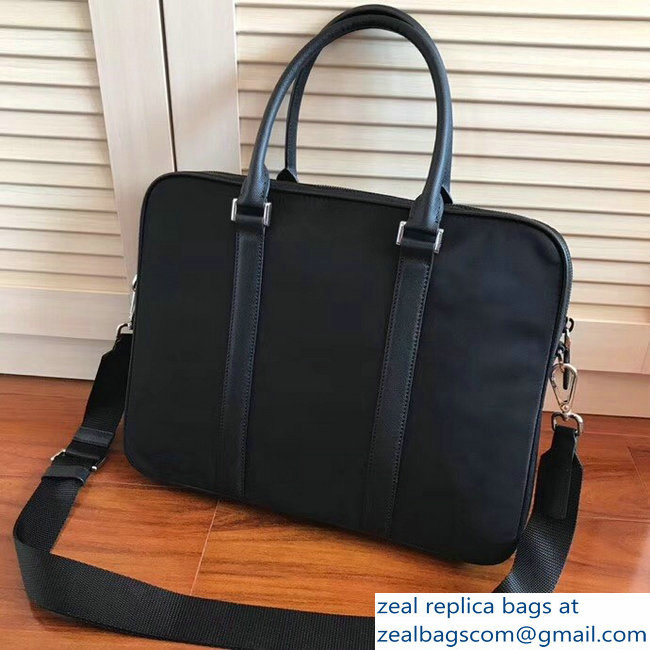 Prada Nylon Briefcase Bag 2VE871 Black - Click Image to Close