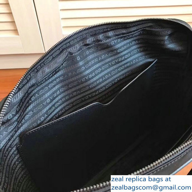 Prada Nylon Briefcase Bag 2VE871 Black - Click Image to Close