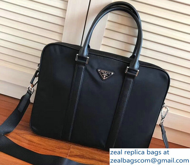 Prada Nylon Briefcase Bag 3VE368 Black