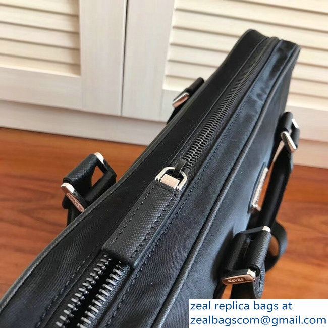Prada Nylon Briefcase Bag 3VE368 Black - Click Image to Close