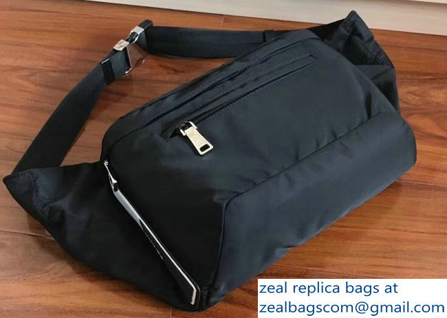 Prada Nylon Fanny Pack Belt Bag 2VL004 Black 2018