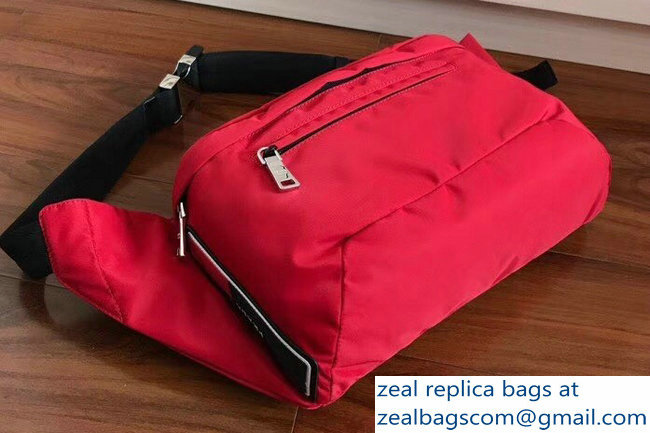 Prada Nylon Fanny Pack Belt Bag 2VL004 Red 2018