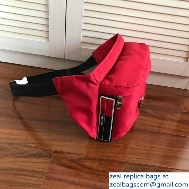 Prada Nylon Fanny Pack Belt Bag 2VL004 Red 2018 - Click Image to Close