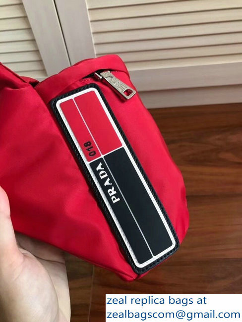 Prada Nylon Fanny Pack Belt Bag 2VL004 Red 2018