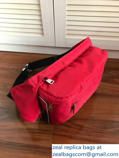 Prada Nylon Fanny Pack Belt Bag 2VL004 Red 2018 - Click Image to Close